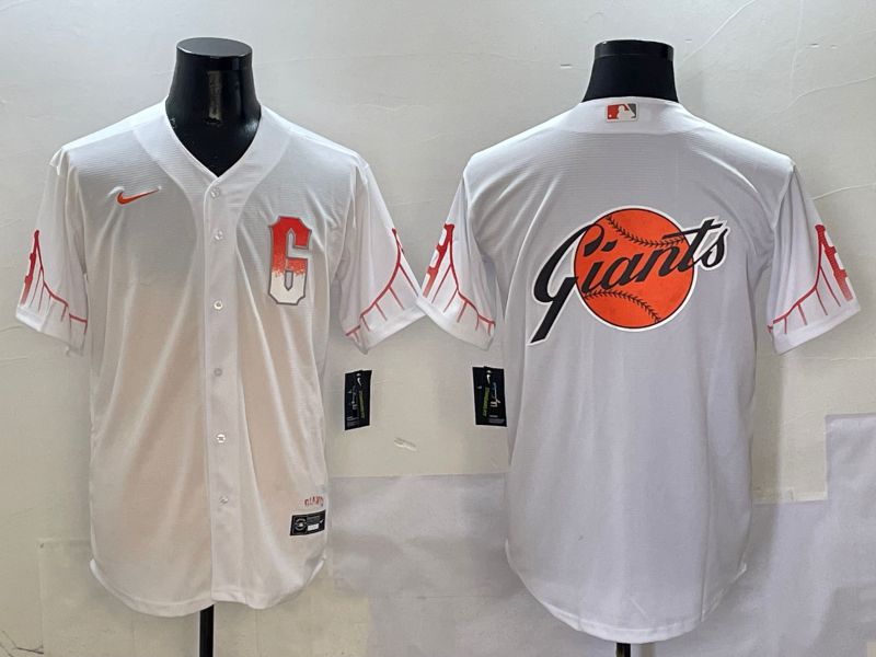 Men San Francisco Giants Blank White Game Nike 2025 MLB Jersey style 9